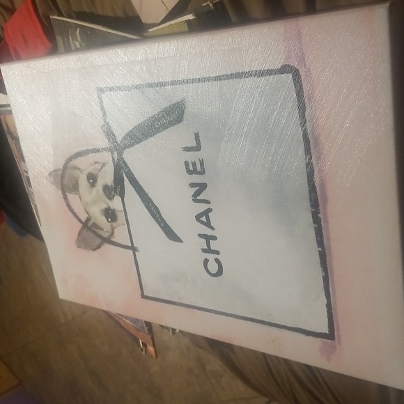 NWT Oliver gal chihuahua with Chanel canvas 12x16 - Picture 2 of 2